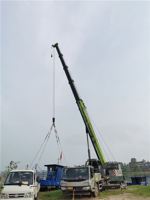 天峻县桥梁建设吊装案例